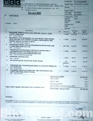 PC for sell Core i5 10 Gen